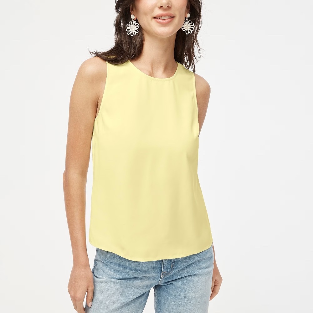 J.Crew Sleeveless Button-back Shell